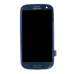 Samsung Galaxy S3 i9300 LCD und Digitizer Front + Rahmen - Pepple Blue