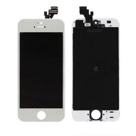 iPhone 5 Frontscheibe Montage - Silber auf Weiß Frame