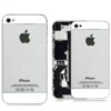 iPhone 4 Alu Backcover im iPhone 5 Look Spiegel - Silber Weiss