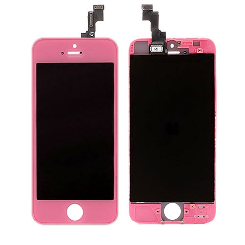 iPhone 5S Ersatzdisplay Rosa - Rahmen Weiss
