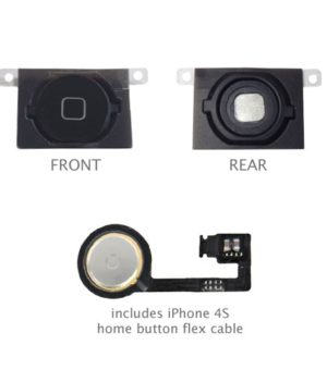 iPhone 4S Home Button Flexkabel + Home Button Schwarz