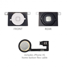 iPhone 4S Home Button Flexkabel + Home Button Weiss