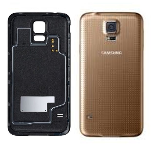Samsung Galaxy S5 Ersatz Rückseiten Gold Ohne WIFI Bausatz